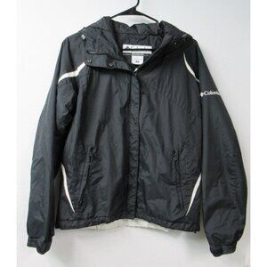 Vintage Columbia Coat Woman's Medium Black/White Logo Size Medium
